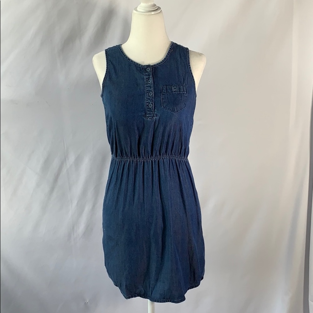 &Dress Teen Girl Blue Sleeveless Jean Dress